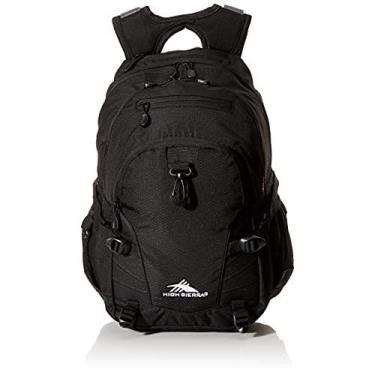 Imagem de High Sierra Loop-Backpack, Escola, Viagem ou Saco de Livros de Trabalho com manga de tablet, Preto, Um Tamanho