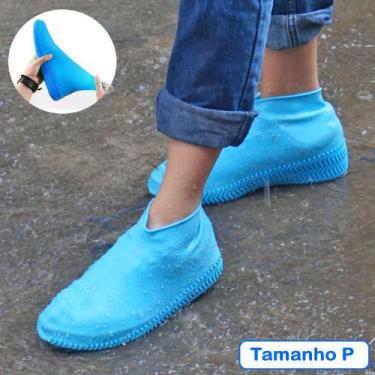 Imagem de Capa de Chuva Tenis Calçado de Silicone Azul P CBRN11520 - COMMERCE BR