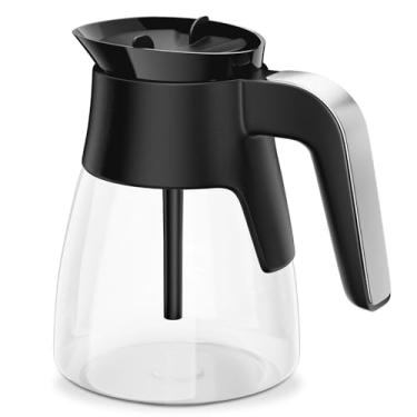 Imagem de Cafeteira de substituição para 10 xícaras para cafeteira Ninja CM401 CM371 CP301 CM300 CM400 CF091, jarra de vidro com tampa de preparação, substituição de cafeteira Ninja com alça resistente