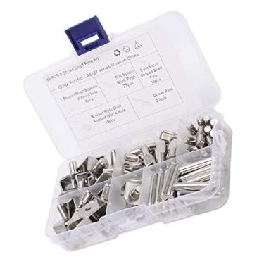 Imagem de Pinos de suporte de prateleira, kit de pinos de prateleira à prova de ferrugem de 5 estilos 88 peças resistente para armário para aparador para estante