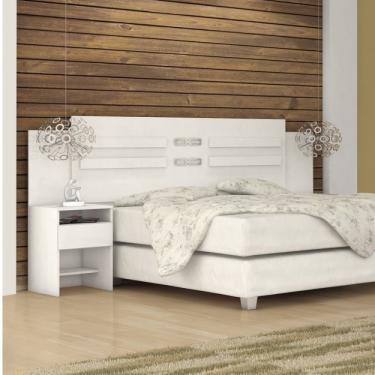 Imagem de Cabeceira Casal com 2 Criados Mudos Triunfo Demóbile Branco