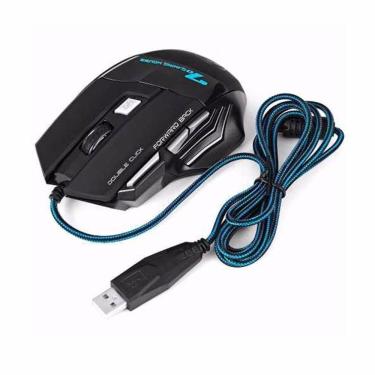 Imagem de Mouse Gamer Black X7 Optico Usb 2400dpi com 7 Botões e Led Color