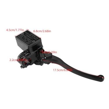 Imagem de , 7/8 22mm Aftermarket Brake Master Cylinder with Premium, Black, Front Right, Top Grade Material, Great Brake Performance, Easy Installation, Fit for for, Aluminum Alloy (Preto)
