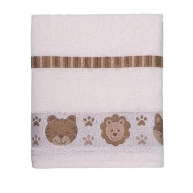 Imagem de Toalha Banho Infantil Pets Baby 75X110 Ponto Cruz Branco - Dugu