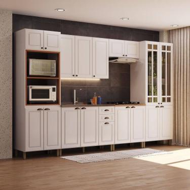Imagem de Cozinha Completa 6 Peças com Vidro sem Tampo Paris Branco