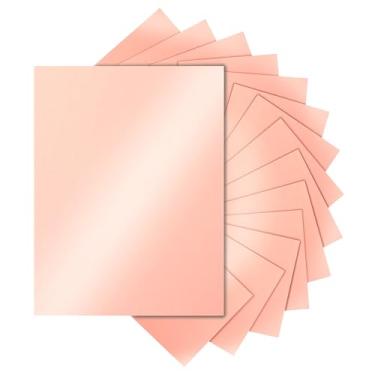 Imagem de Silunkia 120 folhas de cartolina rosa brilhante 21 x 27 cm, papel metálico, 42 kg, cartão de papel pesado para fazer cartões faça você mesmo, decorações de aniversário, convites, cartões de