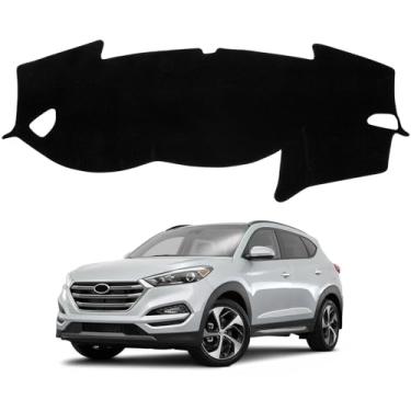 Imagem de Capa de painel compatível com Hyundai Tucson 2016-2018 para interior de carro tapete de painel antiderrapante para-sol brilho raios UV acessórios ajuste personalizado