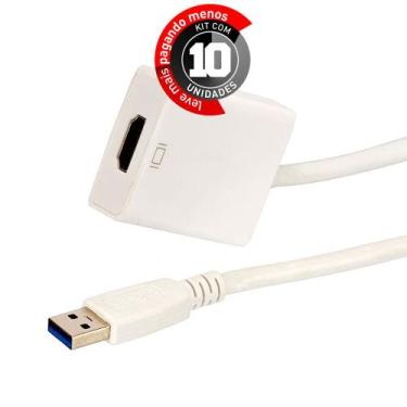 Imagem de Kit com 10 Adaptadores USB para HDMI - CIRILO CABOS