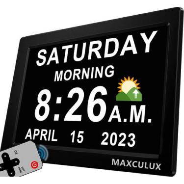 Imagem de Relógio falante digital MAXCULUX 19 Alarmes com dia e data
