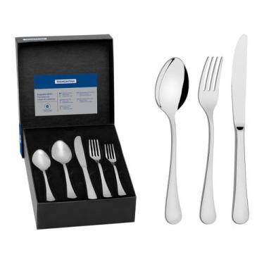 Imagem de Faqueiro Tramontina Inox 30 Peças para Sobremesa Zurique, Inox, 30 peç
