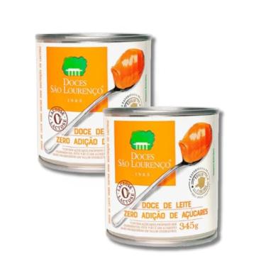 Imagem de Kit 2 Unidades Doce De Leite Zero Lactose Zero Açúcar São Lourenço Lata 345g