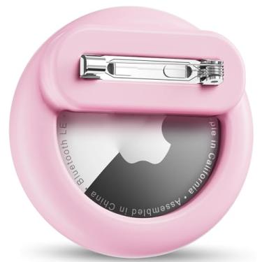 Imagem de Air Tags-1 capa oculta para Apple AirTag com pino de segurança, antiperda para crianças, bebês, idosos, bagagem, sapato, roupas, mochila rosa