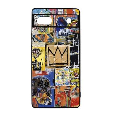 Imagem de qizjio Capa de telefone Basquiat à prova de choque com arte protetora para Google Pixel 6A