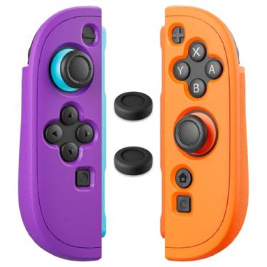 Imagem de RHOTALL silicone joycon for Switch 2 black*2 (purple+orange)
