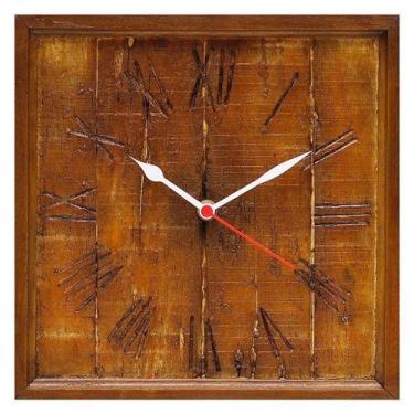 Imagem de Relógio De Parede Quadrado - Rústico - Karin Grace