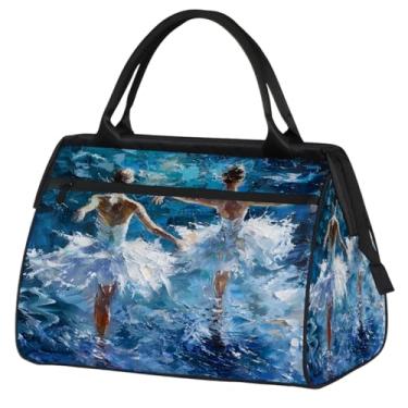 Imagem de Bolsa pequena para o fim de semana para mulheres e homens, estilo mandala, étnico, laranja, dobrável, bolsa de ginástica, bolsa de ginástica, Cor: 27, 15.2*8.3*11.6 inch