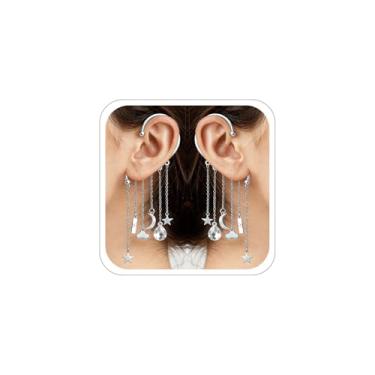 Imagem de Brincos de orelha de elfo para mulheres, orelhas de fada, gótico, punk, acessório de Halloween, joias góticas, punk, Medium, Zinco, Sem pedra preciosa