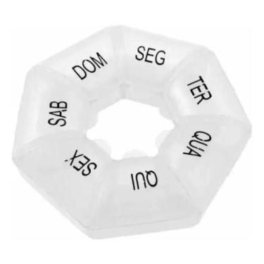 Imagem de Porta Comprimido Semanal Com 07 Divisória Caixa Em Plástico - Supermed