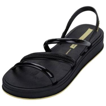 Imagem de Sandalia Feminina Flatform Leve Dia a Dia Ipanema Glow Up, Preto, Amar