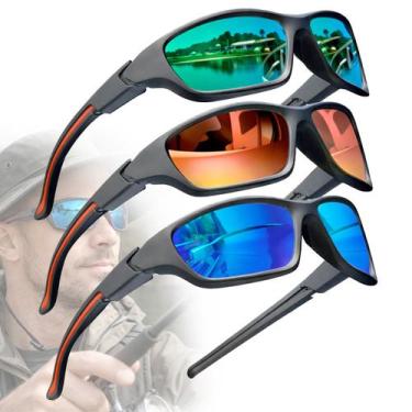 Imagem de Kit 3 Óculos De Sol Esportivo Polarizado Uv Pescaria Trilha - Hindfiel