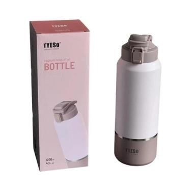 Imagem de Garrafa De Água Esportiva De Aço Inoxidável Isolada De Grande Capacida