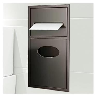 Imagem de Nicho de chuveiro de aço inoxidável - Rack de armazenamento embutido para banheiro para artigos de higiene pessoal, papel higiênico e lata de lixo, alcova embutida para cozinha, sala de estar, quarto