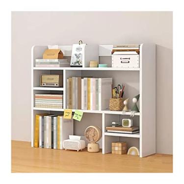 Imagem de Organizador de mesa de madeira para mesa de escritório para mesa de escritório, suporte de exibição de estilo livre, organizador de mesa para dormitório, decoração de casa, prateleira de maquiagem