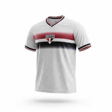Imagem de Camiseta São Paulo Screen Branco Unissex Oficial Licenciada-Unissex