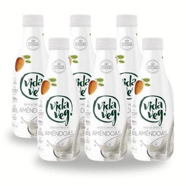 Imagem de Bebida Vegetal de Amêndoas Vida Veg Garrafa 700ml - 6unid-Unissex