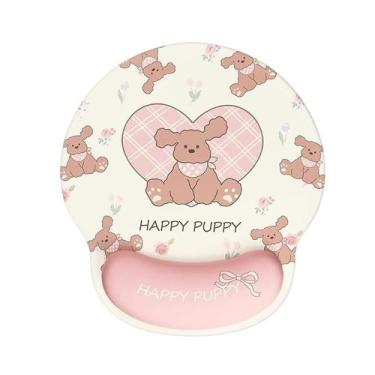 Imagem de Mouse pad de suporte de pulso Cute Happy Puppy Design - yiweisai