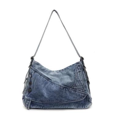 Imagem de Bolsa Messenger, jeans vintage para mulheres, bolsa de ombro casual - 