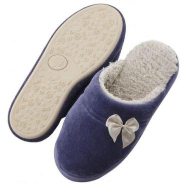 Imagem de Pantufa Comfort com Pelúcia - PUFF - Índigo - 35/36, Índigo, 35/36