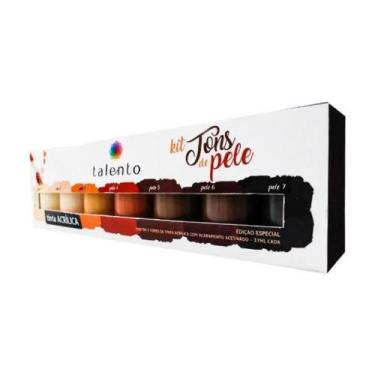 Imagem de Kit Tinta Acrílica Talento Tons de Pele Com 7 Cores Com 37ml - Daiara/