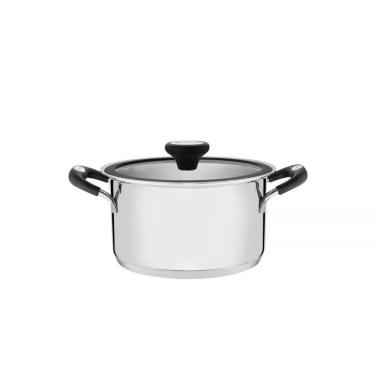 Imagem de Caçarola Funda Tramontina Solar Silicone em Aço Inox com Fundo Triplo 20 cm 3,6 L Tramontina