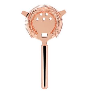 Imagem de Coador de Cocktail, Aço Inoxidável Coador de Bar Coquetéis Coador de Bebidas, Coador de Bar Cocktail Mola de Alta Densidade, Coador de Prateleira de Barra de Gelo para Bartenders(Metallic)
