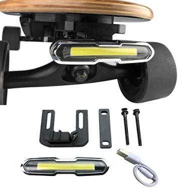 Imagem de IWONDER V2.0 Skate Light Impermeável Brilho USB Recarregável Segurança Longboard Faróis ou Luzes Traseiras – Luzes LED para Skate Elétrico Longboard