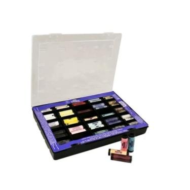 Imagem de Kit Estojo Magna Com 100 Tubo Linha Costura Coloridas Coast