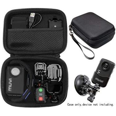 Imagem de Capa para câmera corporal, câmera de ação como Veho VCC003, VCC005 MUVI HD10, HDPRO, PNZEO F5, Transcend TS32GDPB10A, Pyle PPBCM9, Miufly 1296P, R-Tech HD câmera versão noturna, bolsos para cartão SD