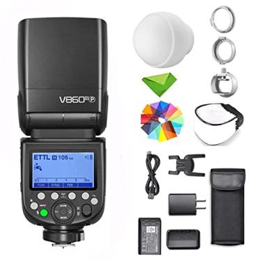 Imagem de Godox V860III-P Flash para câmera Pentax Speedlite Speedlight com bateria de íons de lítio Godox ML-CD15 7.2V/2600mAh e luz de modelagem Brilho regulável em 10 níveis (V860II-P atualizado)
