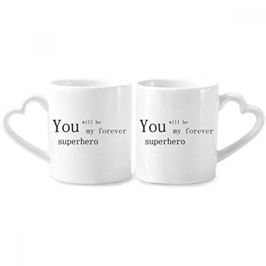 Imagem de Conjunto de canecas de porcelana para casais, festivais de dia dos pais, coração e coração