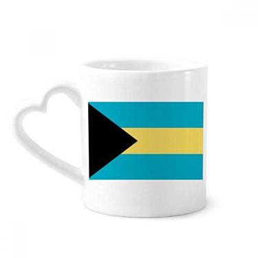 Imagem de Caneca com bandeira nacional das Bahamas da América do Norte país caneca café cerâmica copo de coração de vidro