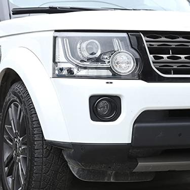 Imagem de JIERS Para Land Rover Discovery 4 LR4 2014-2016, acessórios de carro ABS preto brilhante moldura lâmpada de neblina frontal acabamento