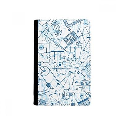 Imagem de Porta-passaporte com tabela de mecânica eletromagnética azul porta-cartões Notecase Burse