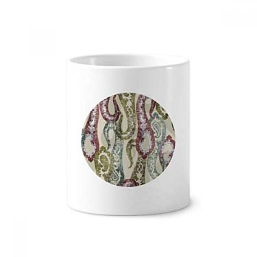 Imagem de Suporte para caneta de escova de dentes com estampa abstrata vermelha azul e verde clássico