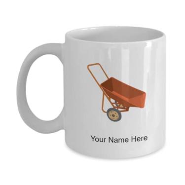 Imagem de Caneca de carrinho de mão personalizada, caneca de café de carrinho de mão, ideia de presente de carrinho de mão - Caneca de café de 325 ml