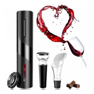 Imagem de Kit de Abridor de Vinho Elétrico (A PILHA) com Acessórios Ideal para uma Experiência Elegante ao Abrir seu Vinho Inclui Bico Areador Premium
