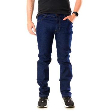 Imagem de Calça Jeans Plus Size Masculina Tradicional com Elastano Marinho - VIT