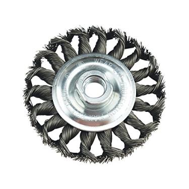 Imagem de Ivy Classic 39047 4-Inch x 5/8-Inch-11 Arbor, Cabo de aço carbono Roda de fio de torção - 0,020-polegada grossa, 1/cartão