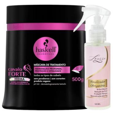 Imagem de Kit Cavalo Forte Hidra Máscara 500ml Haskell + Finalizador Obrigatório