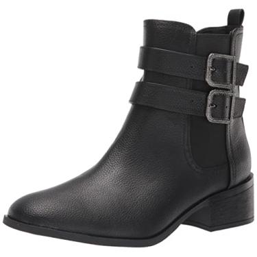 Imagem de Kenneth Cole REACTION Bota feminina Salt Biker Jewel Chelsea, Preto, 5.5